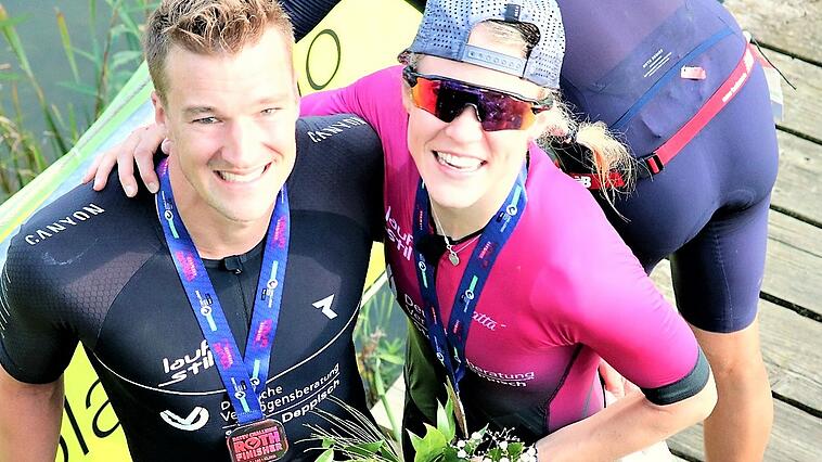 Florian und Amelie, ein glückliches "Triathlon Paar"...