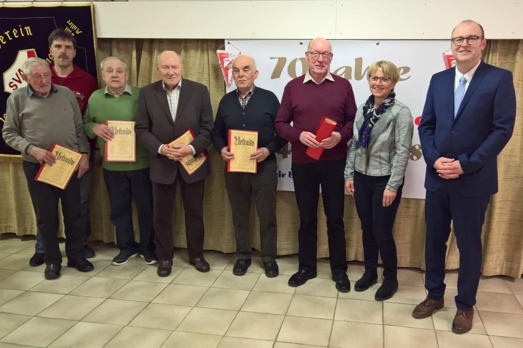 Willi Kern (65), Uwe Eberlein, Ernst Geuter (65), Walter Hahn (60), Helmut Scharf (60), Fred Hahn (60), Monika Münich und             Hans-Dieter Kern
